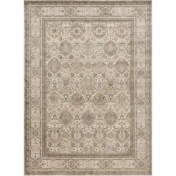 Alexander Home Kendrick Bordered Floral Area Rug - Overstock - 17166830 | Bed Bath & Beyond
