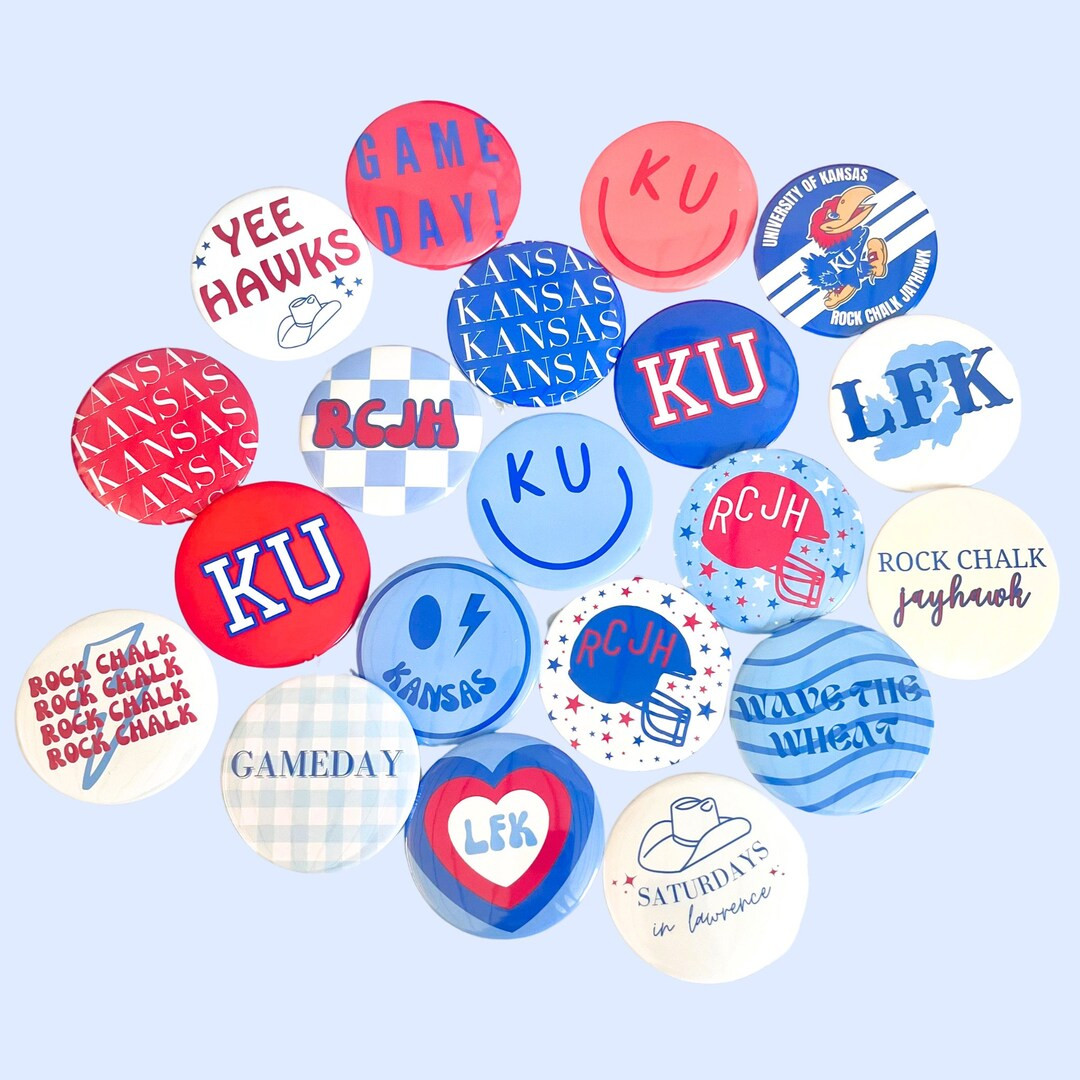 KU Gameday buttons *4 pack* | Etsy (US)
