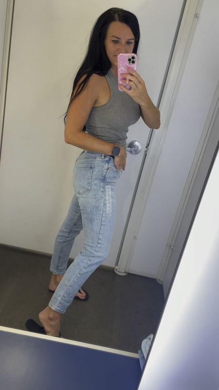 These High-Waisted OG Straight
Extra-Stretch Jeans are some of Old Navy’s best fit in their non-distressed jeans right now! They fit TTS and are a great length for me at 5'5". (I am in my normal size 4.) They are not as high rise as I would like but still good! (The darker wash is a zip fly, and the lighter wash has a button fly, FYI.)

#ltksalealert • non distressed jeans • teacher jeans • old navy jeans • 

#LTKBacktoSchool #LTKsalealert #LTKunder50