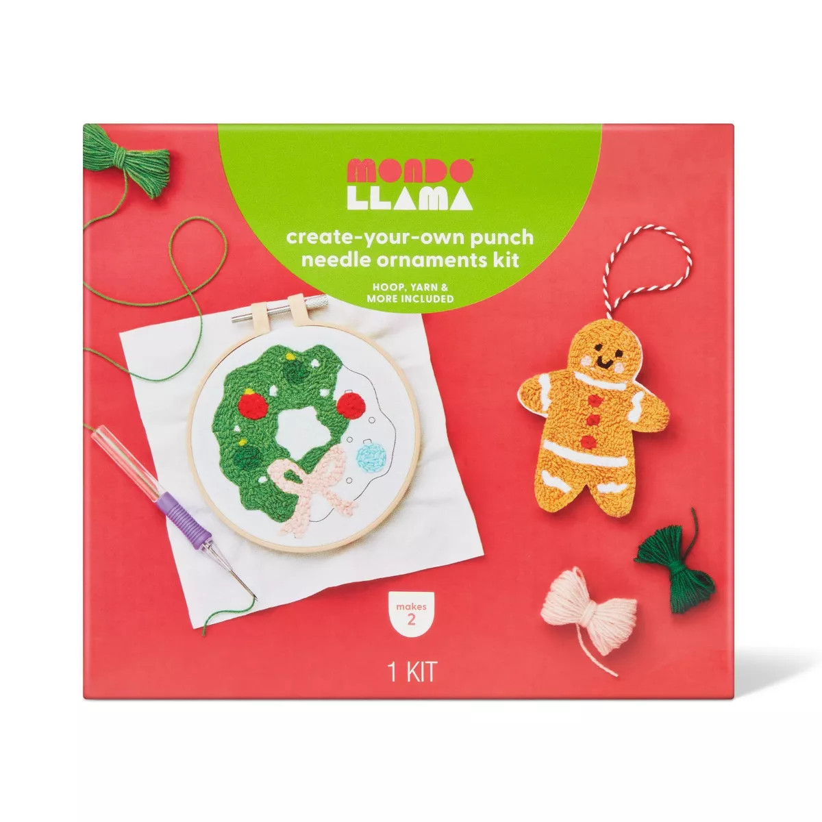 Christmas Craft Mini Punch Needle Ornaments - Mondo Llama™ | Target