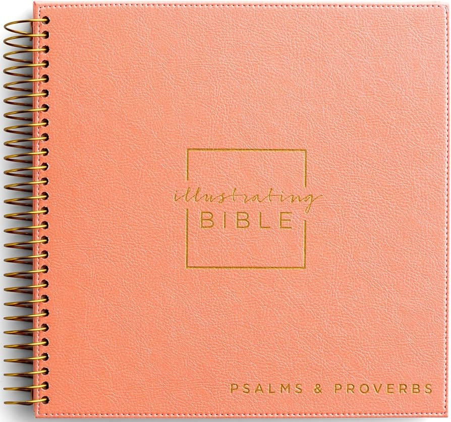 Illustrating Bible NIV: Books of Psalms & Proverbs - Spiral Bound Bible Journal, Coral | Amazon (US)