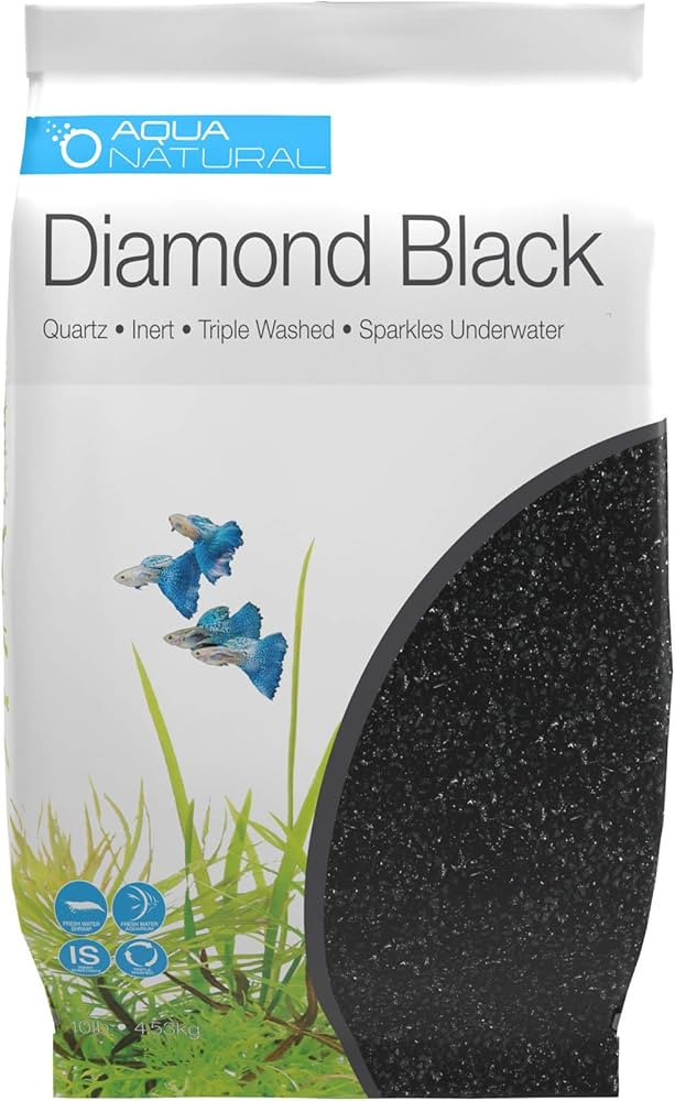 Aqua Natural Diamond Black 10lb, Premium Gravel and Substrate for Aquariums, Fish Tanks and terra... | Amazon (US)