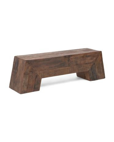 60x18 Reclaimed Wood Angled Bench | TJ Maxx