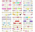 48 Pcs Surfer Heishi Bracelets Clay Beaded Bracelet Stackable Rainbow Friendship Preppy Bracelets... | Amazon (US)