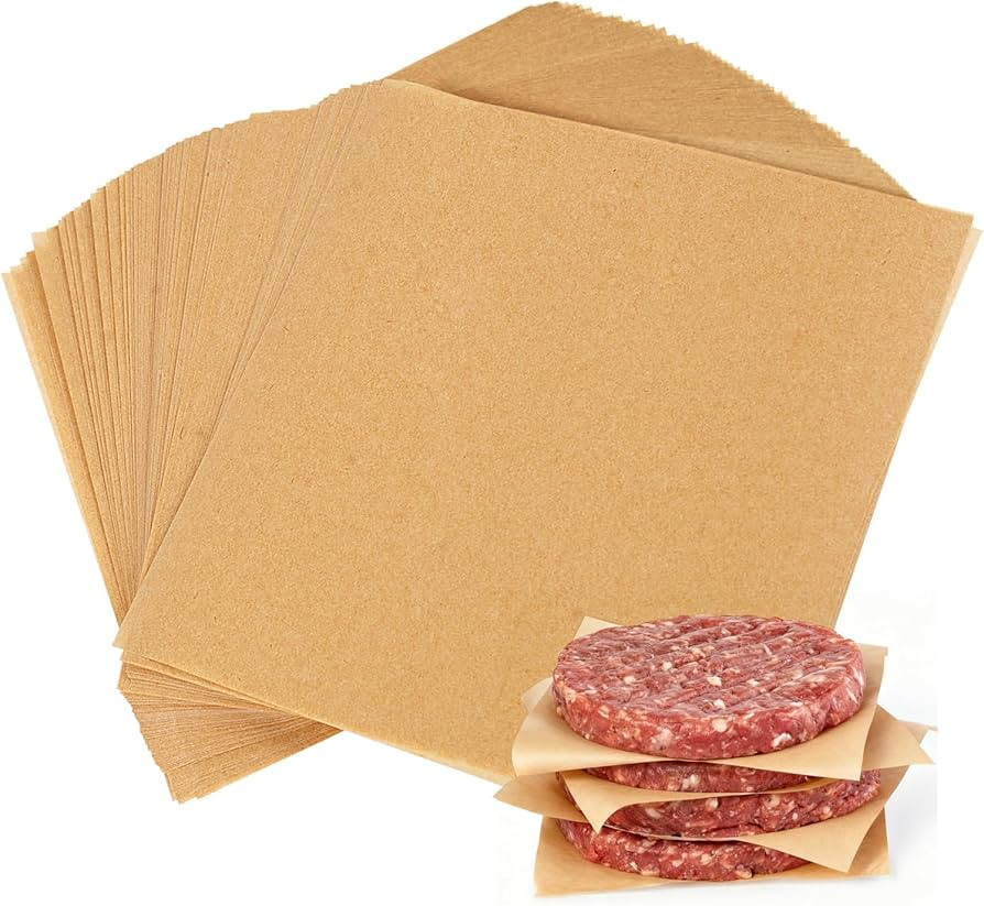 Ninsula 400PCS Patty Paper, 6x6 In Unbleached Parchment Paper Squares, Non-Stick Hamburger Patty ... | Amazon (US)