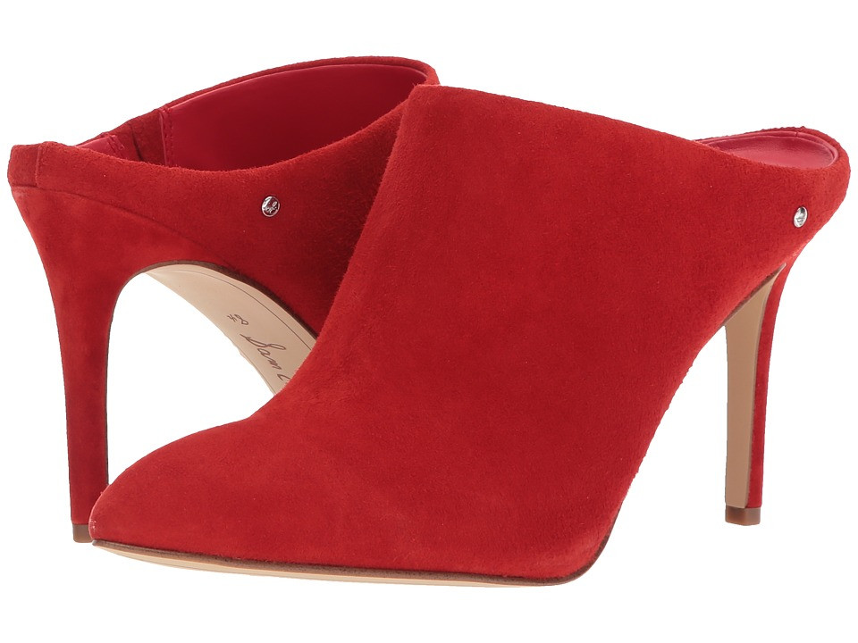 Sam Edelman Oran (Candy Red Kid Suede Leather) High Heels | Zappos