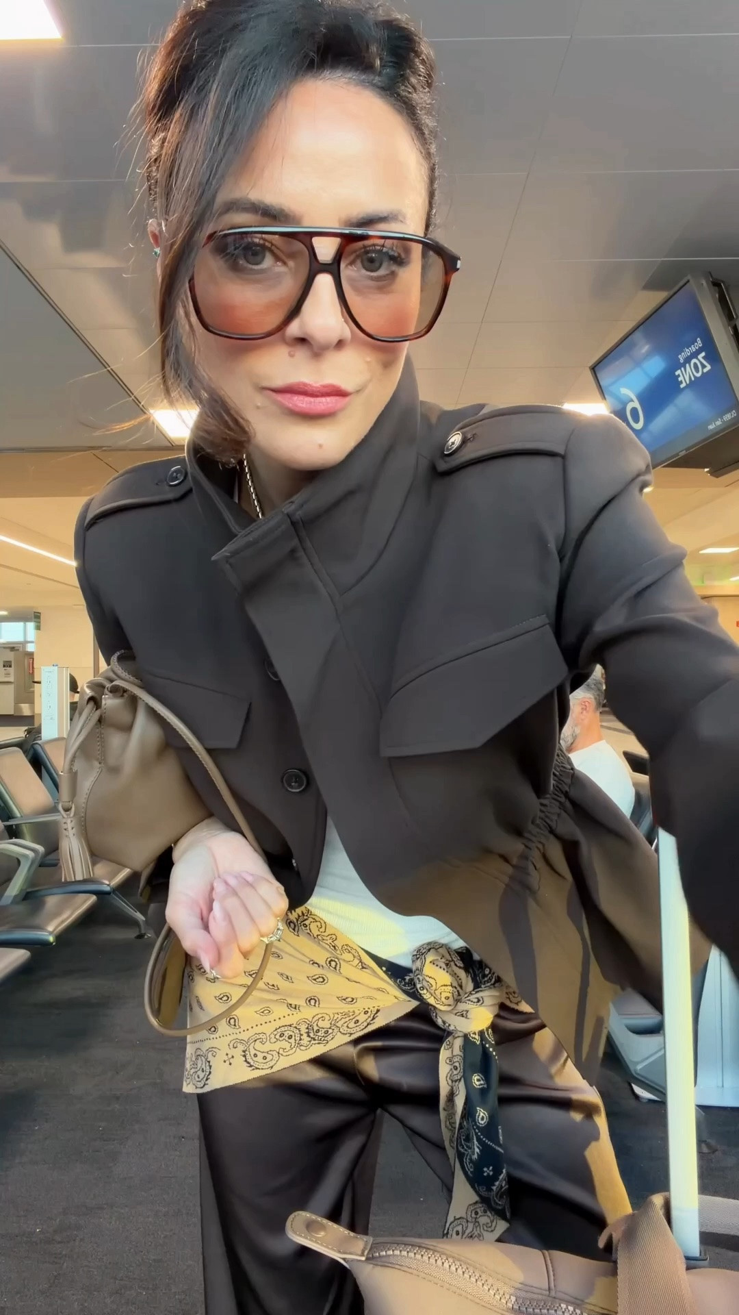 From city to airport! ✈️
Jacket XS consider sizing up for a relaxed fit
Pants XS

#LTKSeasonal #LTKOver40