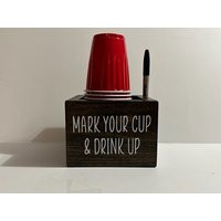 Wooden Solo Cup Holder - Dispenser Double Caddy With Marker | Etsy (US)