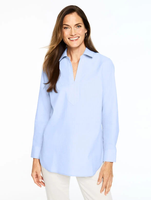 Non-Iron Tunic Popover - End-on-End | Talbots