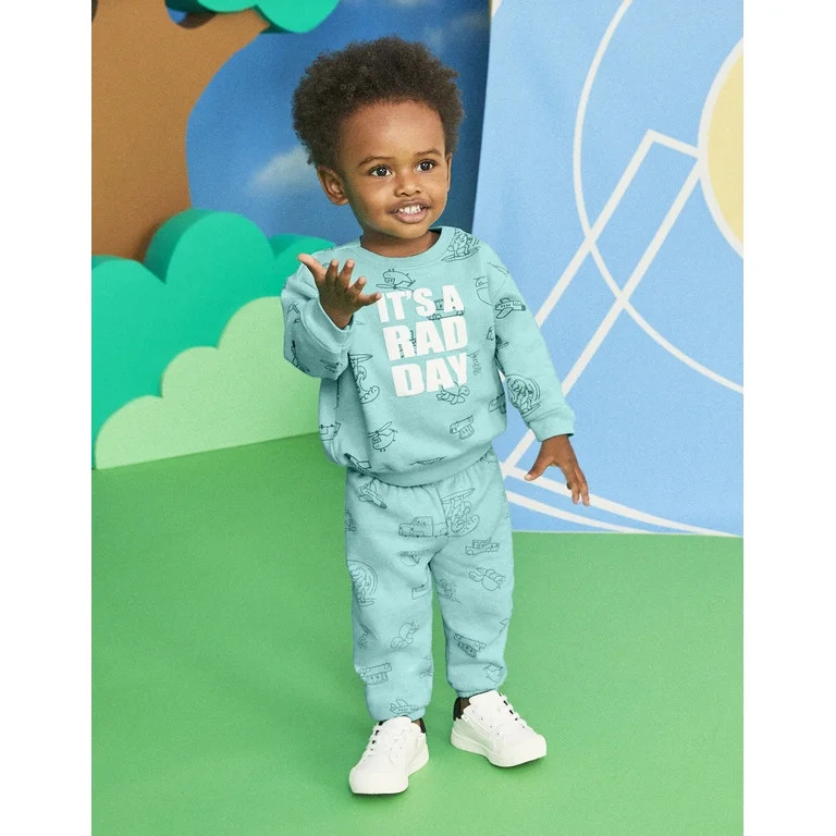 Garanimals Baby Printed Fleece Joggers, Sizes 0-24 Months | Walmart (US)