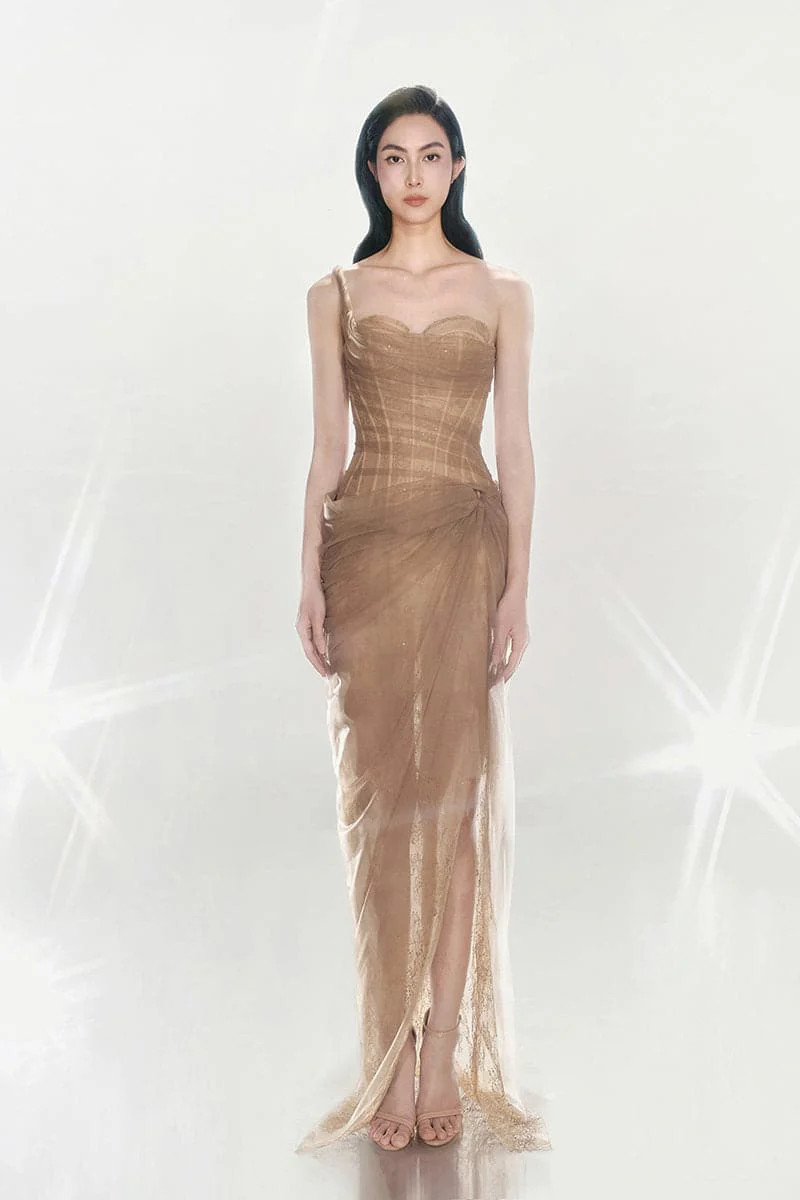 MARA DRESS - BROWN | Montsand | CULT MIA | CULT MIA UK LTD