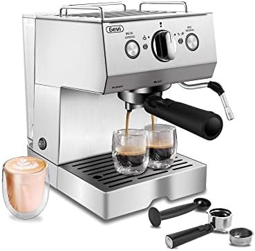 Gevi Espresso Machine 15 Bar Pump Pressure, Cappuccino Coffee Maker with Milk Foaming Steam Wand ... | Amazon (US)
