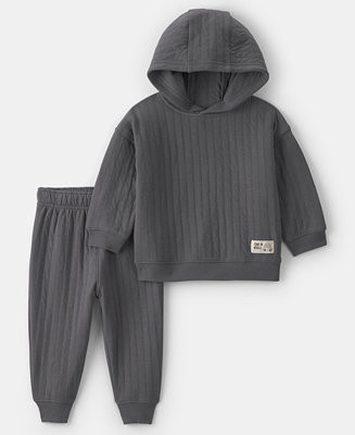 Baby Boys' Quilted Hoodie and Jogger Pants, 2-Piece Set | Macy's