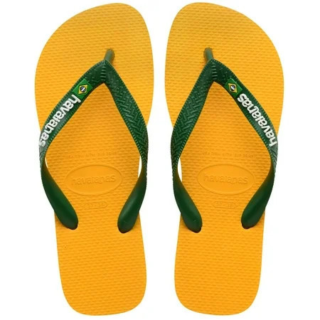 Havaianas Women's Brazil Logo Flip flops - Spring and Summer Sandals for Women - Yellow Pop, 6 | Walmart (US)