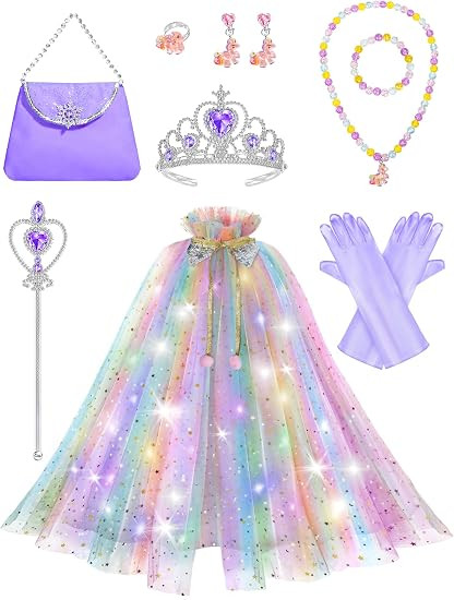 Light Up Princess Dress Up for Girls 3 4 5 6, Toddlers Dress Up Clothes, Princess Toy for Kids Bi... | Amazon (US)