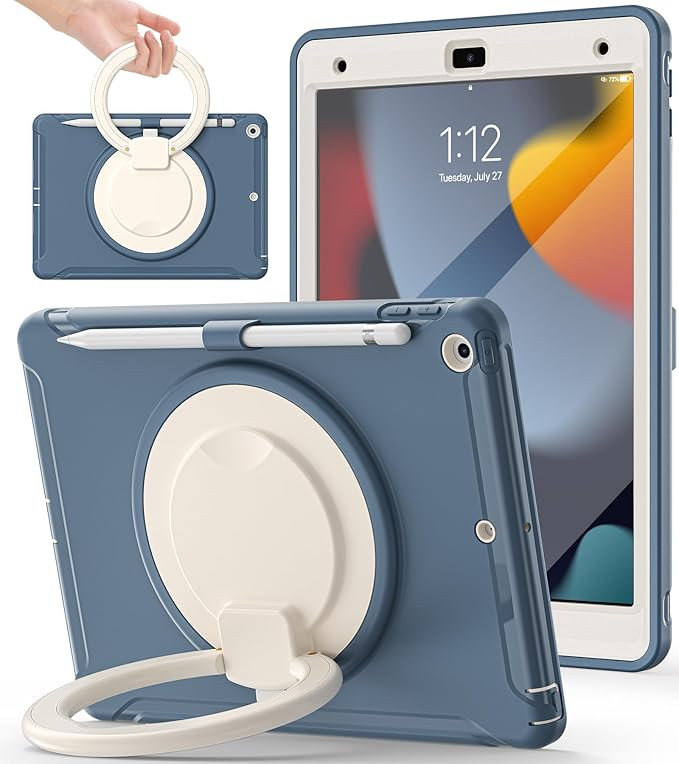 BATYUE Case for iPad 7th/8th/9th Gen 2019/2020/2021: Professional Shockproof 10.2" Cover with Scr... | Amazon (US)