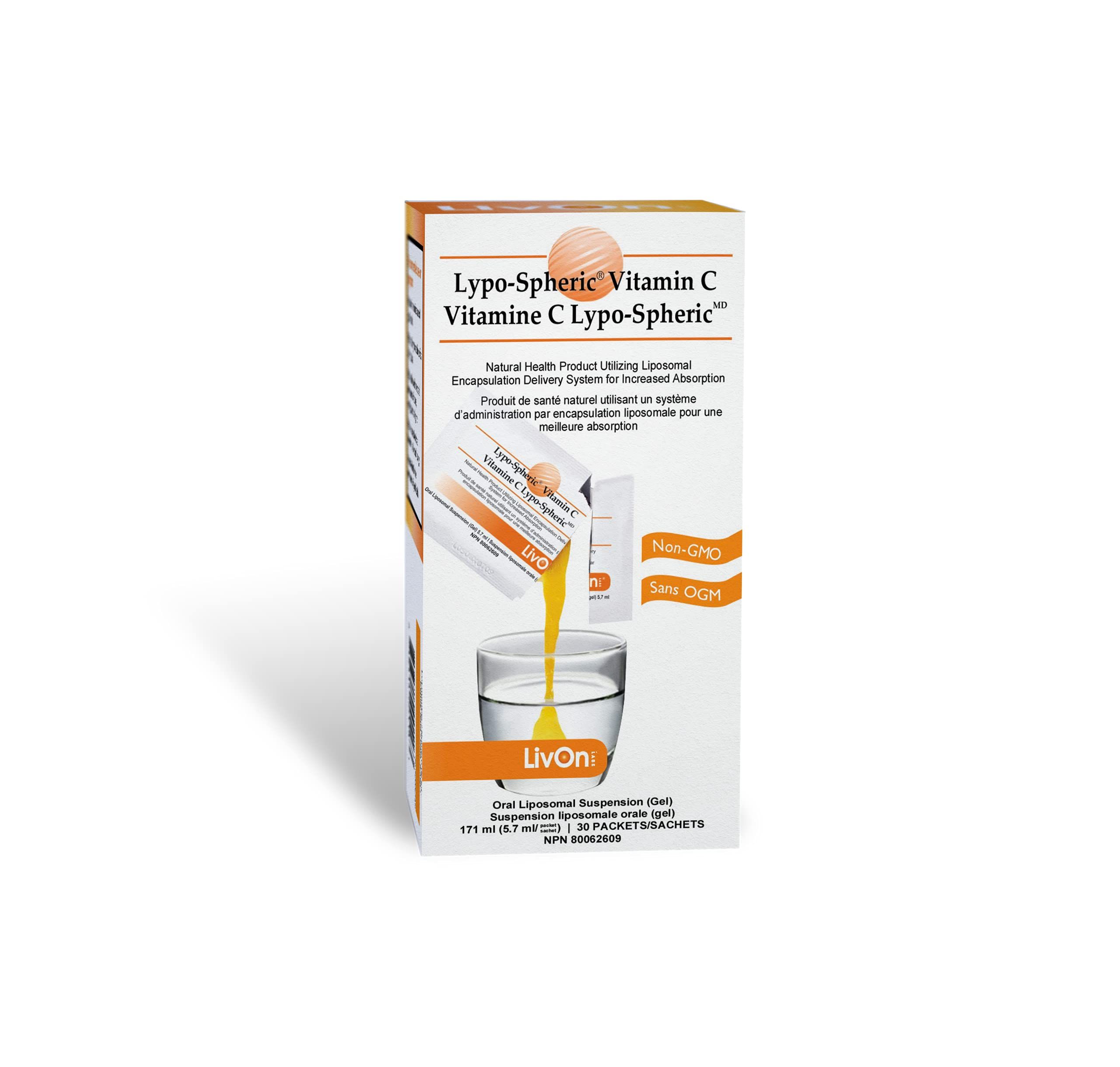 Lypo–Spheric Vitamin C – 1 Carton (30 Packets) – 1,000 mg Vitamin C & 1,000 mg Essential Ph... | Amazon (CA)