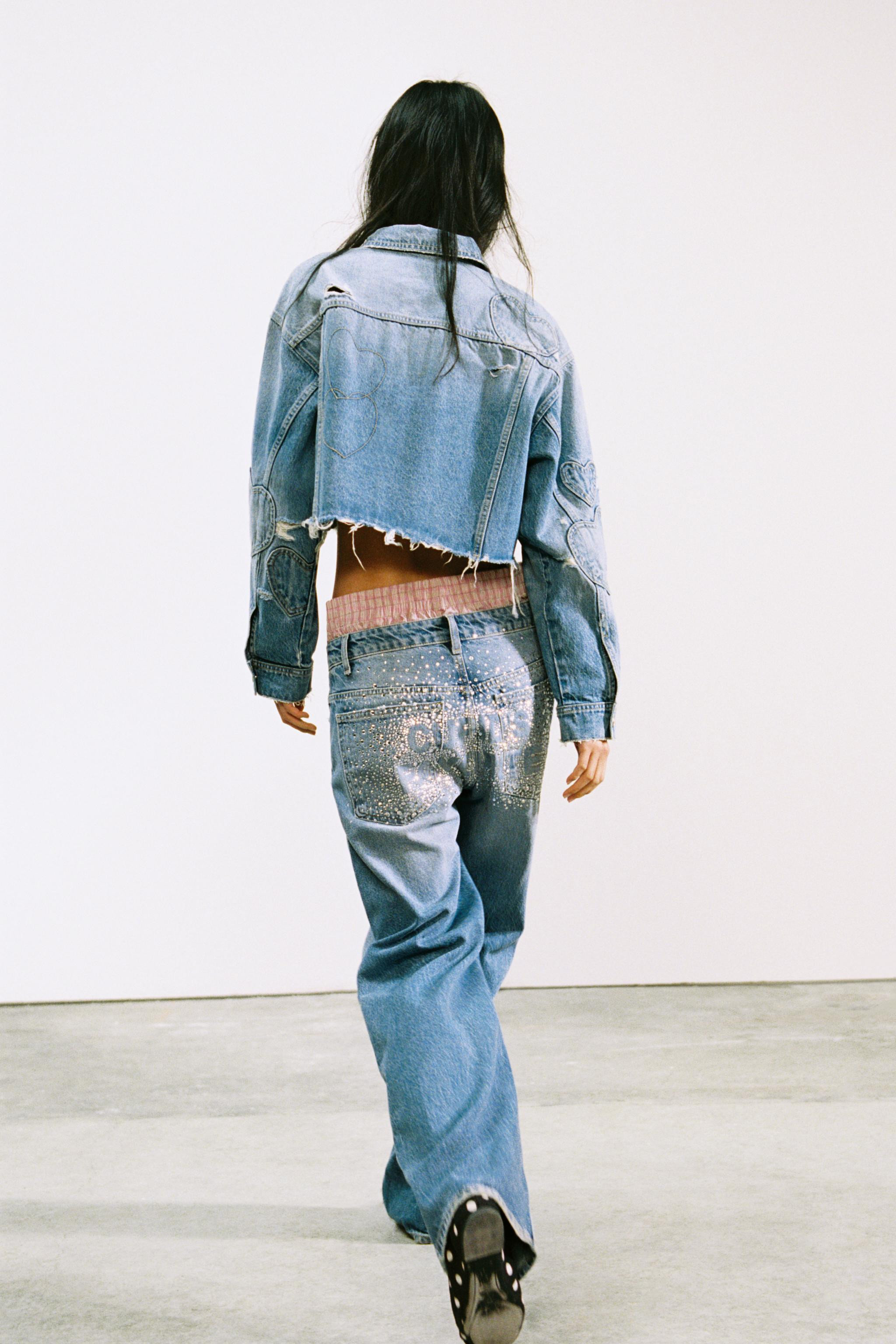 TRF DENIM JACKET WITH HEARTS | Zara US