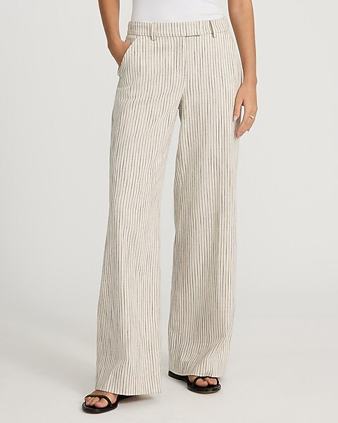 Editor Striped Mid Rise Trouser Pant | Express