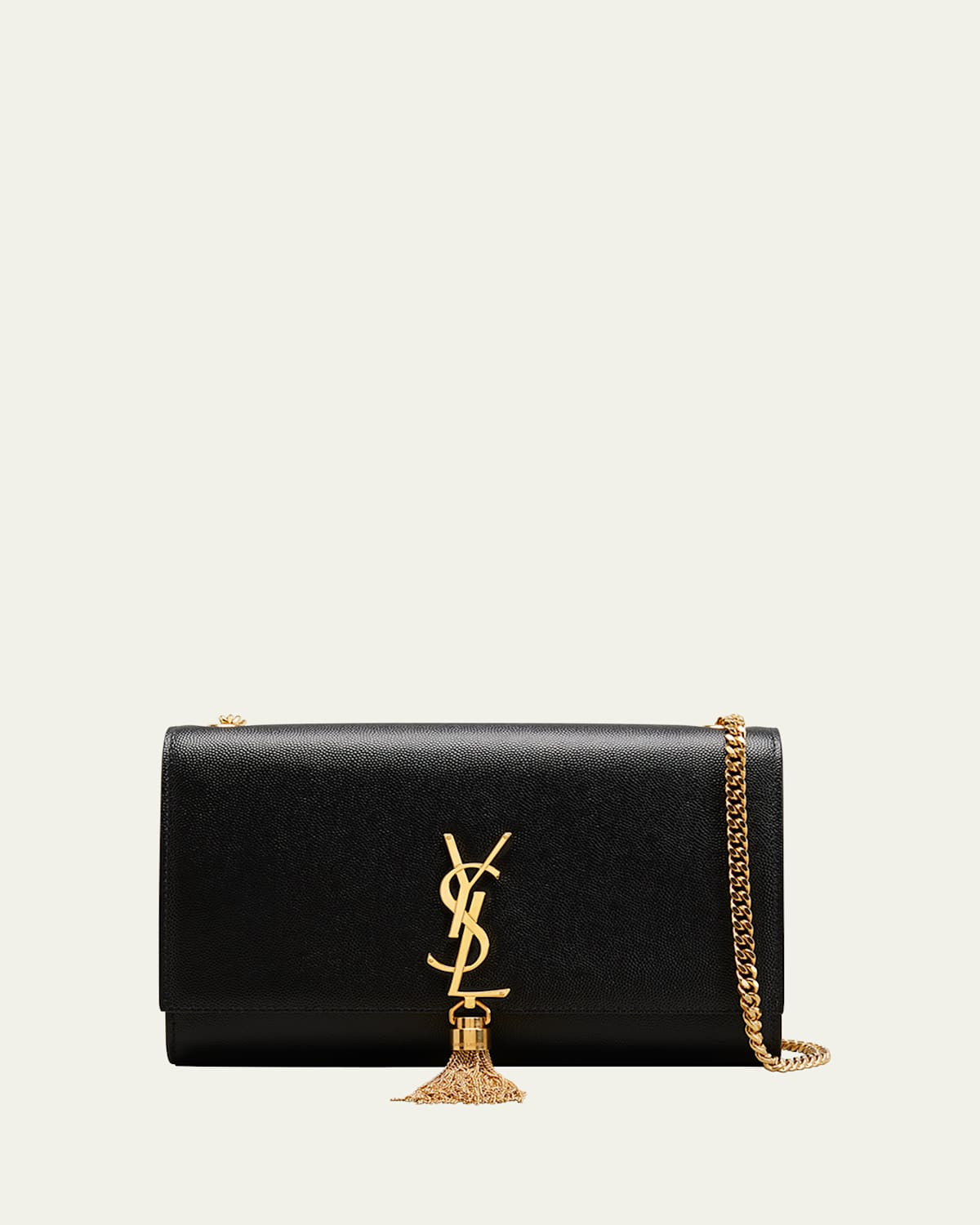 Kate Medium Tassel YSL Wallet on Chain in Grained Leather | Bergdorf Goodman