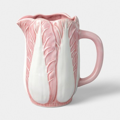 69 fl oz Stoneware Radicchio Pitcher Pink - Threshold™ | Target