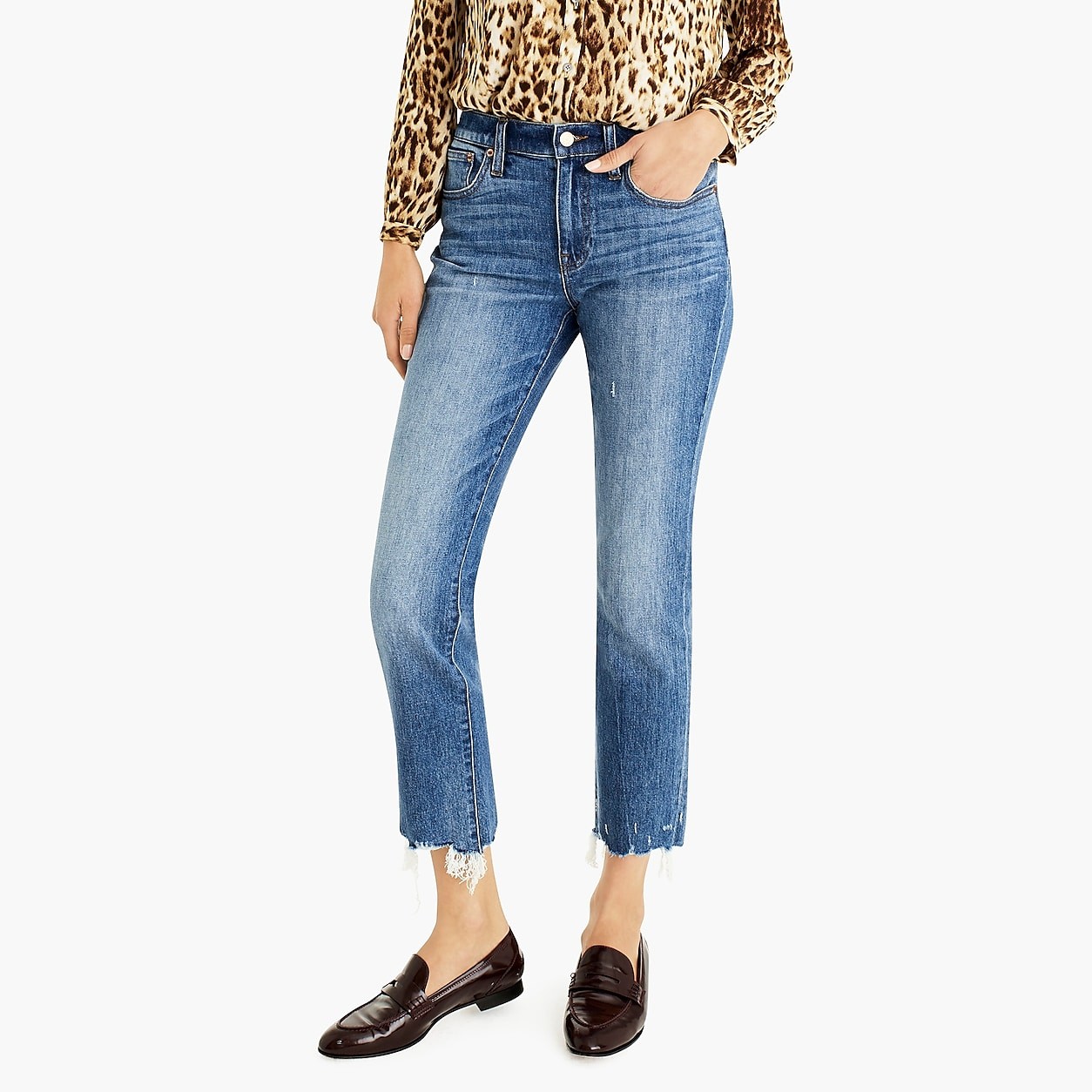 Slim boyfriend jean with chewed hems | J. Crew US