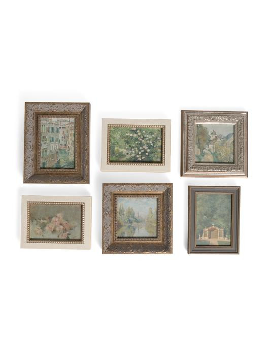 6pc Framed Classic European Garden Wall Art Set | TJ Maxx