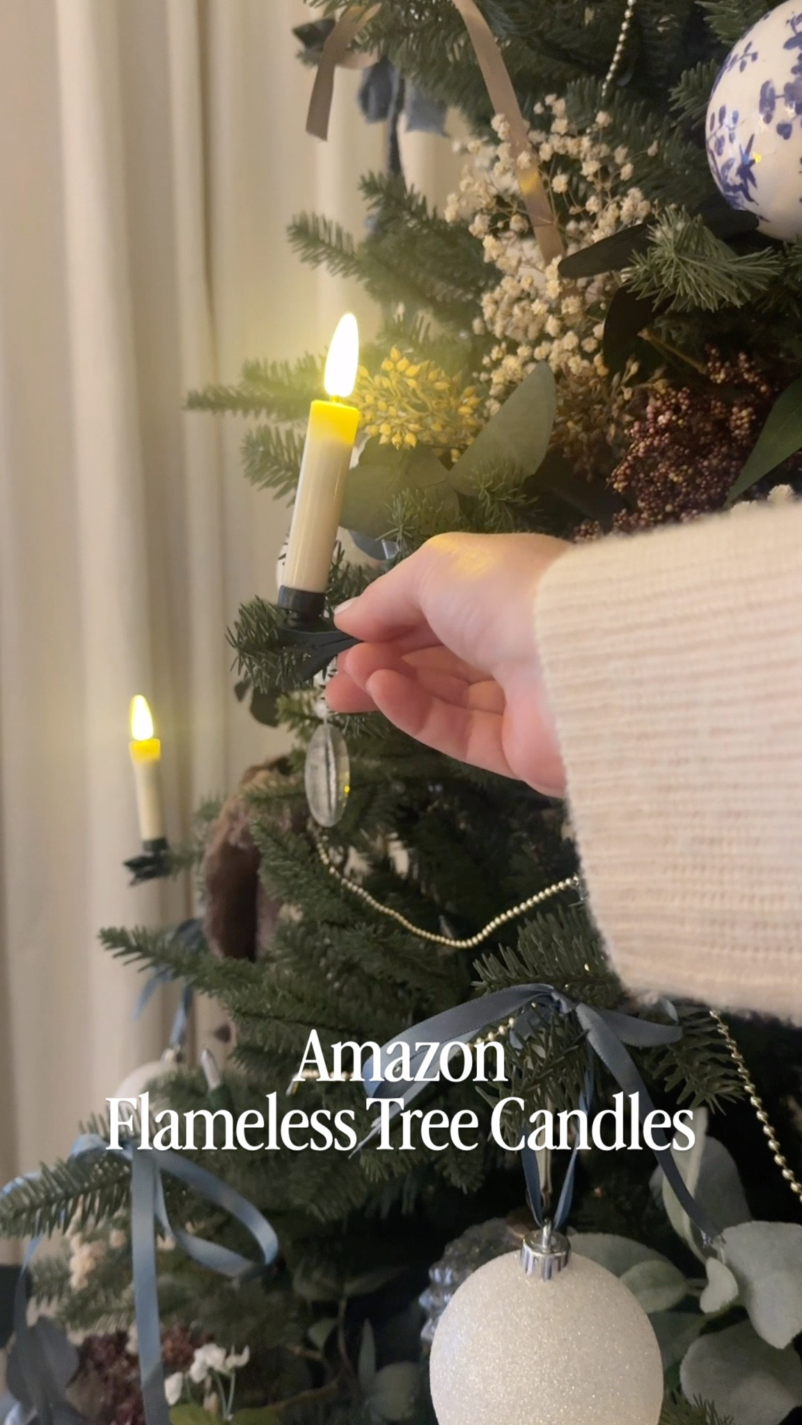 This is my third year using these flameless Christmas tree clip candles from Amazon, and I still love the old-world, traditional charm they bring. For a cozy, intimate look I’ll turn off the tree lights and enjoy just the candle glow, or for full magic I keep both on. They run on AAA batteries, have a remote, and even include a flicker setting!

#LTKSeasonal #LTKHome #LTKHoliday