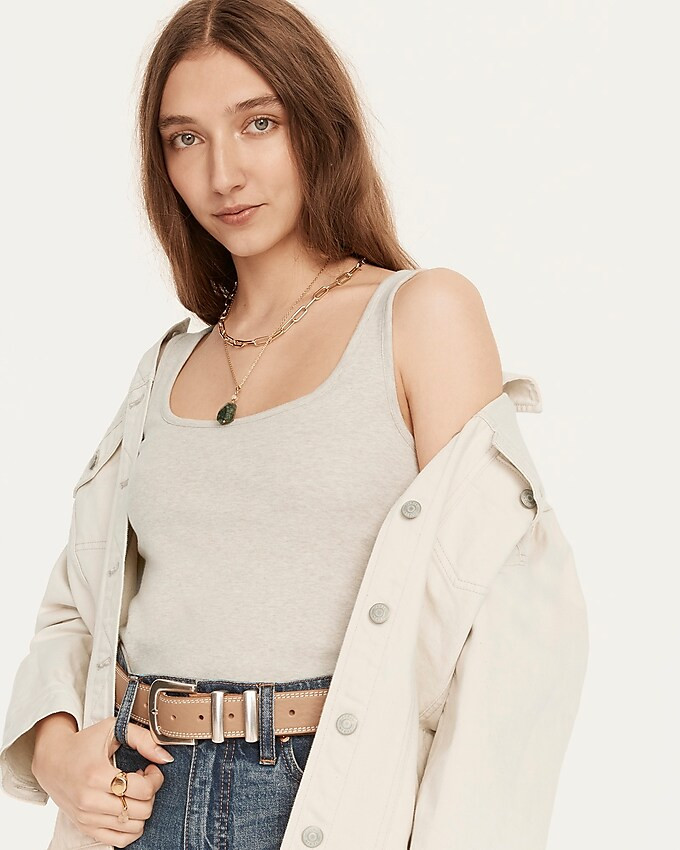Perfect-fit shelf-bra tank top | J. Crew US