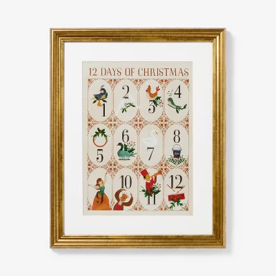 16"x20" 12 Days of Christmas Framed Wall Art Print - Threshold™ designed with Studio McGee | Target