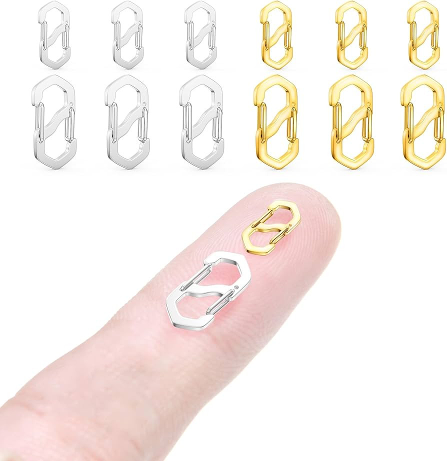 OHINGLT 12Pcs 2Size Necklace Shortener Clasp Double Opening Lobster Clasp Bracelet Clasps and Clo... | Amazon (US)
