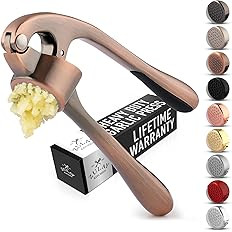 Zulay Kitchen Premium Garlic Press Set - Rust Proof & Dishwasher Safe Professional Garlic Mincer ... | Amazon (US)