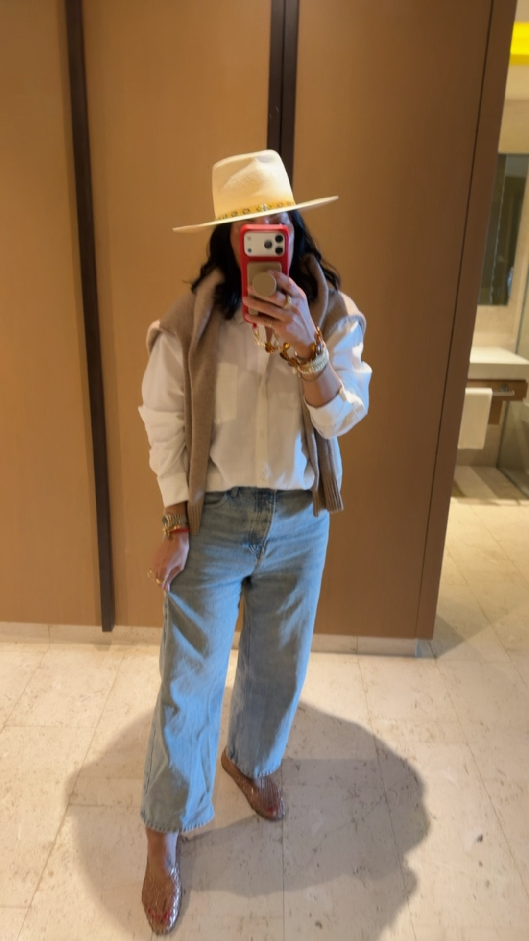 Cashmere sweater size medium, button up size medium, pants size 30 (I’m a size 8/10 and could do a 29), shoes fit tts (I’m a 9.5/10 and did a 10). 

#LTKOver40 #LTKSaleAlert #LTKootd