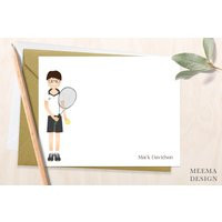 Personalized Tennis Player Notecard Set/Custom Sports Stationery/Tennis Lover Cards/Junior Athlete Gift/Tennis Coach Gift/Fun Tennis Gift | Etsy (US)
