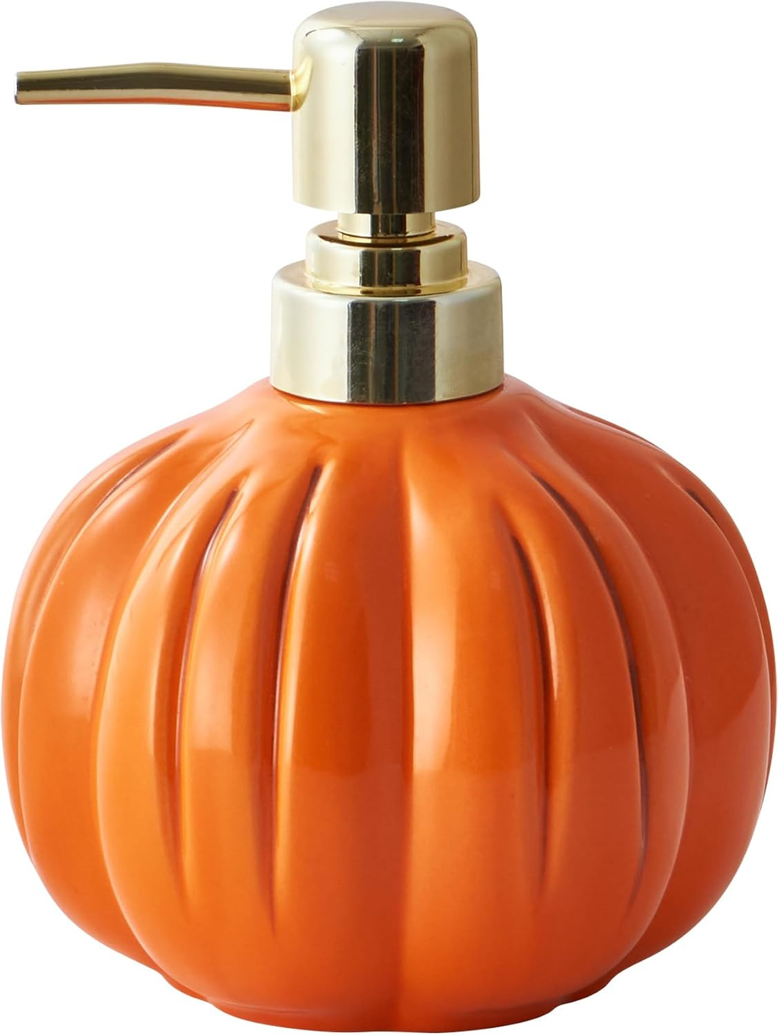 Halloween Pumpkin Soap Dispenser, Orange Bathroom Fall Decor, 15oz Refillable Liquid Pump Bottles for Hand Soap, Dish Soap, Shampoo, Lotion, Conditioner, Ceramic Liquid Soap Holder for Kitchen | Amazon (US)