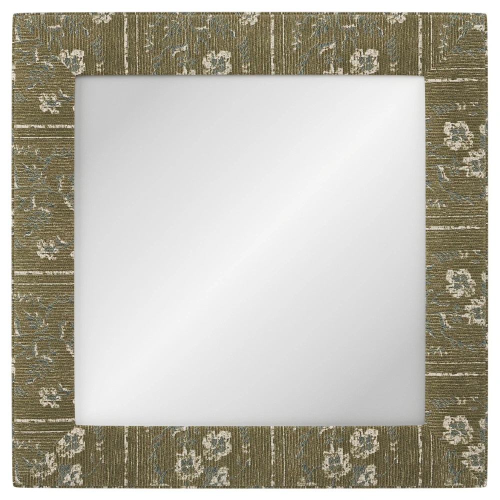 Cisco Home Isabel Traditional Foret Green Upholstered Wall Mirror | Kathy Kuo Home