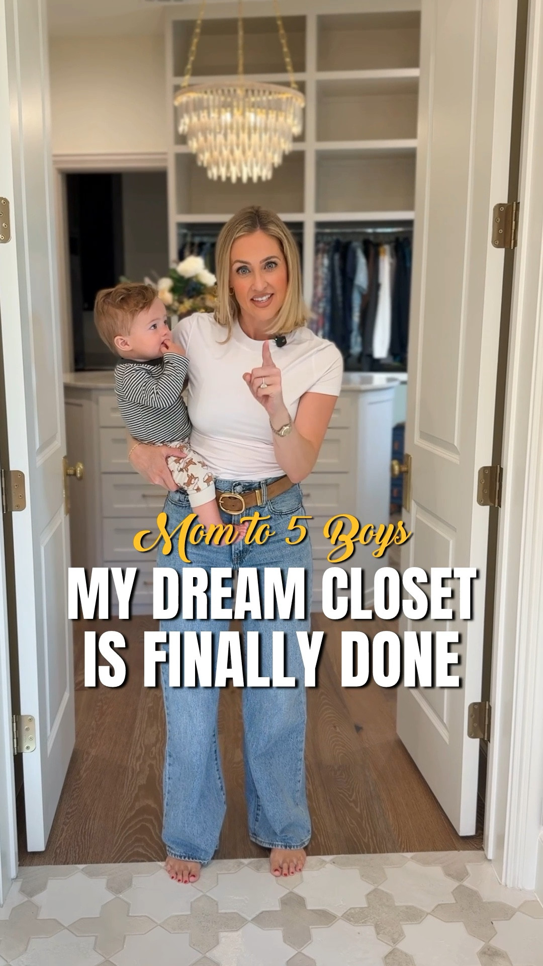 Save this post for the full list:

Water Hyacinth Rolling Laundry Cart Natural
Underbed Zippered Storage Bag Natural x5
Cambridge Drop-Front Sweater Box Linen (Case of 4) x2
4-Section Luxe Acrylic Handbag Storage File
Slim Suit Hanger Clear (Case of 120) x3
Slim Suit Hanger Clear Pkg/40
Pant and Skirt Hanger Clear Pkg/3 x10
Large Drop-Front Shoe Box Clear Pkg/4 x2
Large Petal Water Hyacinth Bin Natural x6
Large Montauk Rattan Rectangular Bin Natural x6
Bin Clip Label Birch Pkg/3 x3
Belt Storage x2

I know, spending money to organize can feel counterintuitive. But I'm a firm believer that a calm space creates a calm life. And as a busy mom, I've learned that sometimes the most powerful thing you can do is buy back a little peace.
The moment I walked into this closet after Hannah finished, something shifted. It sounds dramatic but it's true. Everything just felt... clearer.

You don't need a professional organizer to get here. That's exactly why I made this video: to help give a shortcut.

Moms carry enough. Your space should be working for you, not against you. You've got this. 🤍 container store partnerr