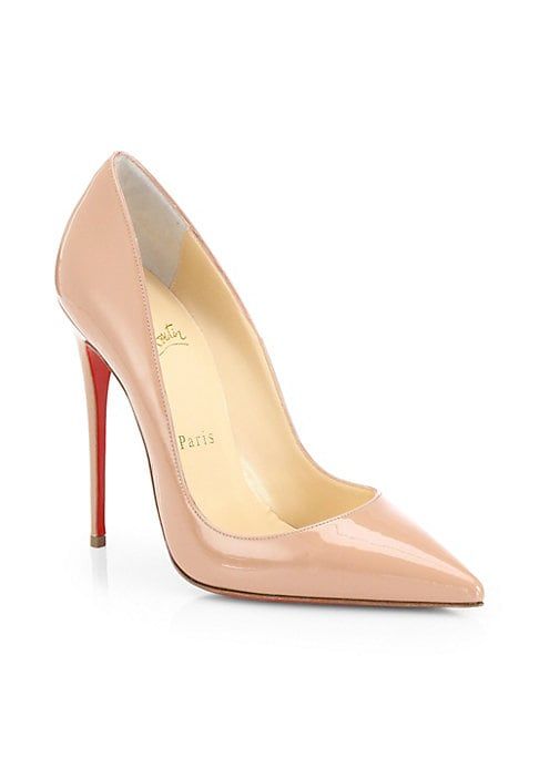 Christian Louboutin Women's So Kate 120 Patent Leather Pumps - Nude - Size 37 (7) | Saks Fifth Avenue