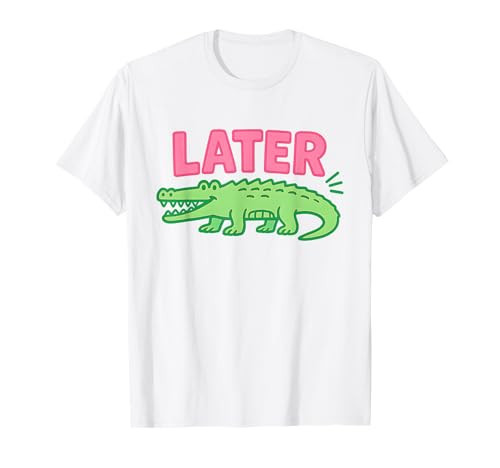 Later Gator Cute Graphic Funny Alligator T-Shirt | Amazon (US)