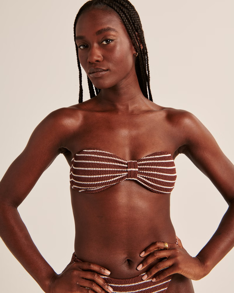 Knot-Front Bandeau Swim Top | Abercrombie & Fitch (US)