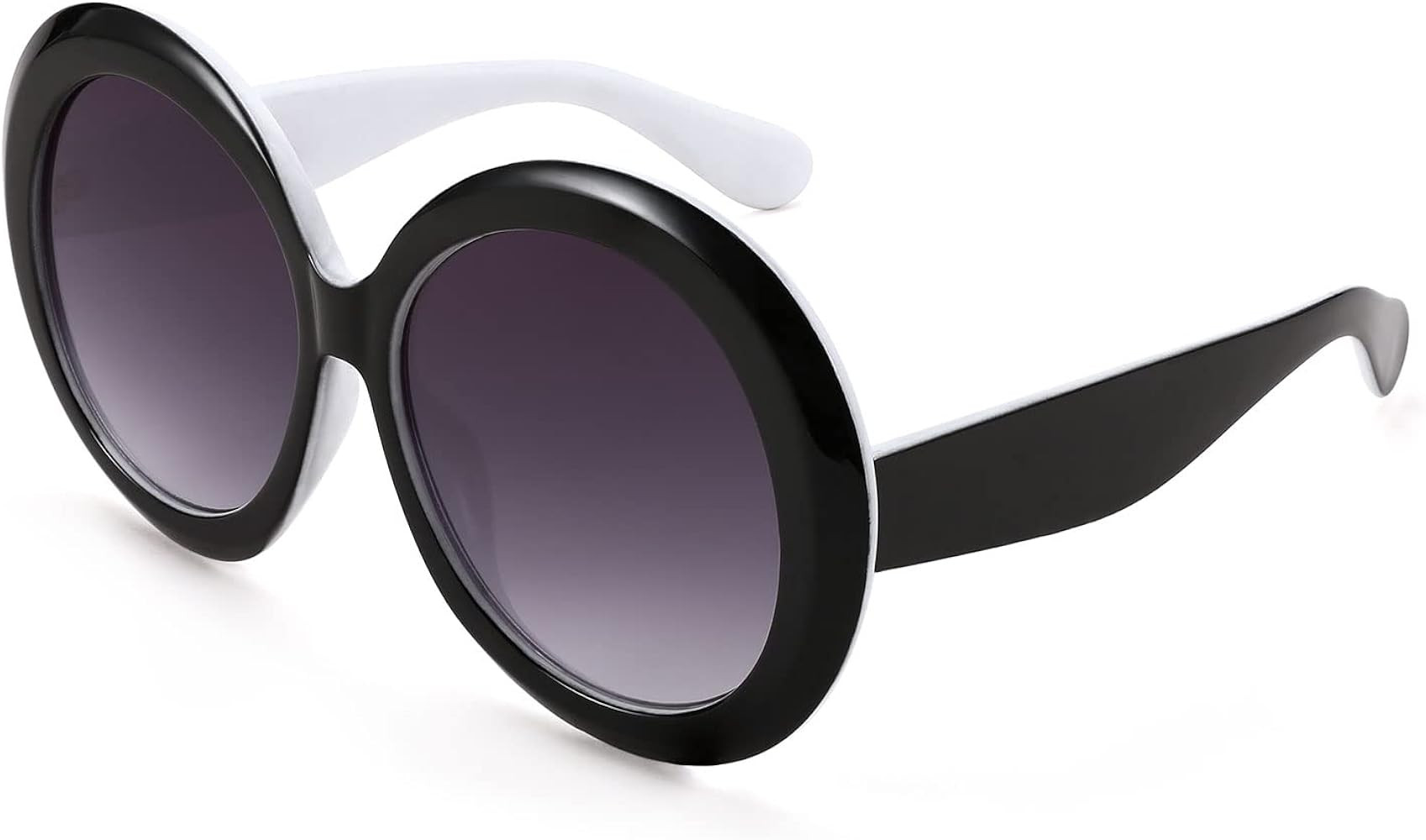 Karsaer Retro Oversized Round Sunglasses Women & Men, 70s 80s Fashion Trendy Big Shades K7155 | Amazon (US)