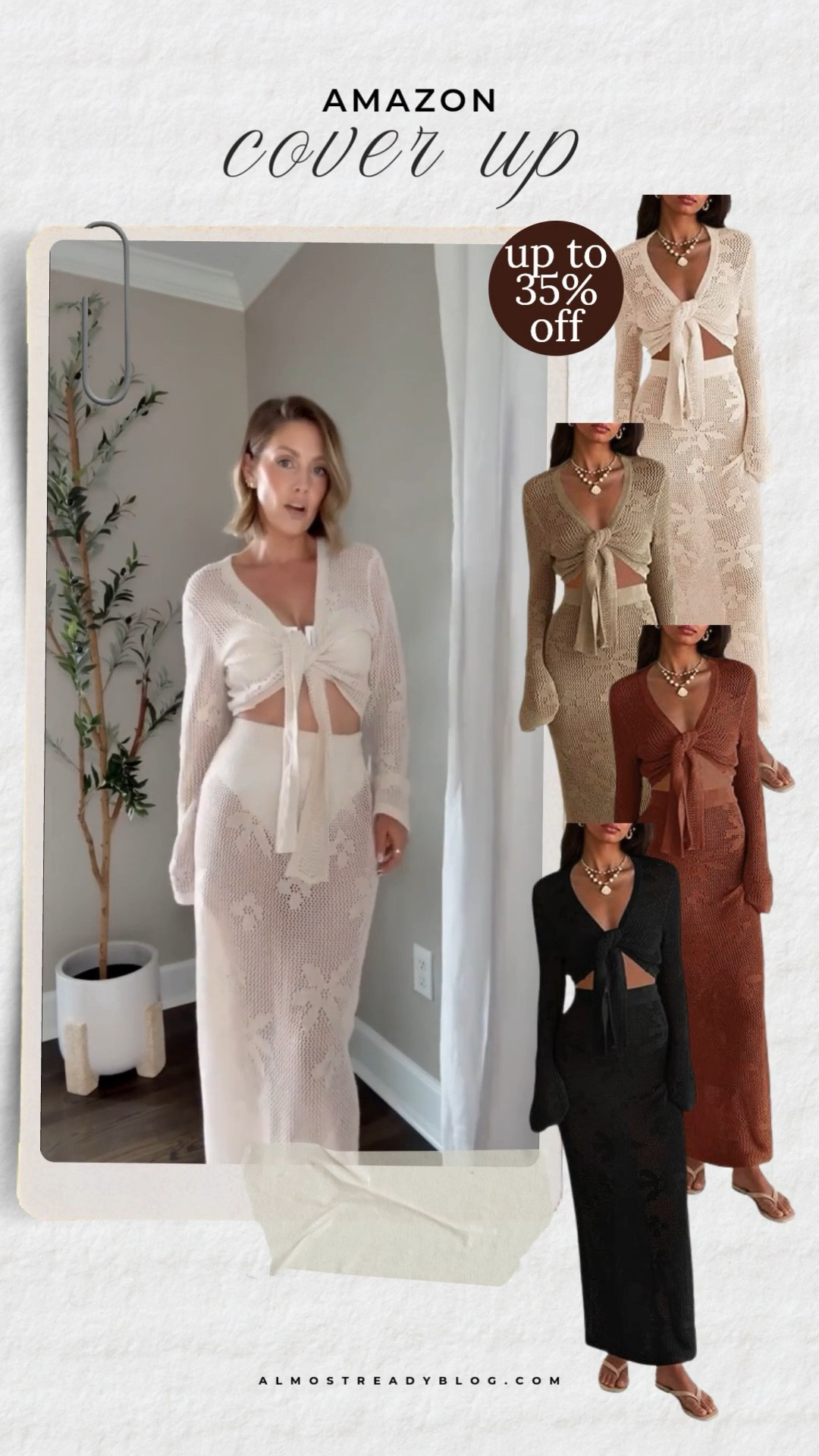 Size 4 top and bottoms / Size Small Amazon coverup 🤩 Obsessed! 

lace cover up, crochet cover up, resort outfit, beach vacation, spring break, summer must have, amazon deals, amanda west, almostreadyblog

#LTKOver40 #LTKSwim #LTKPetite