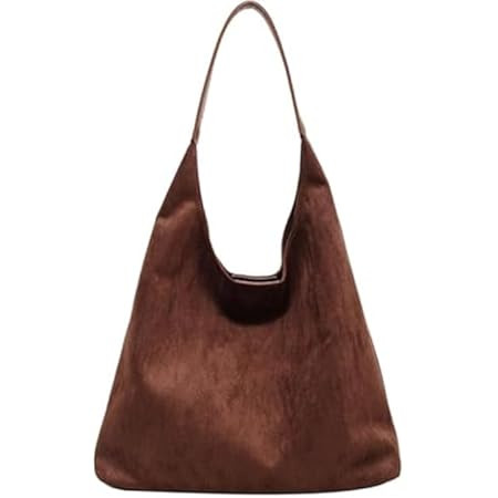 2024 New Leather Hobo Bags for Women Brown Purses Suede Purse Slouchy Tote Bag Suede Tote Bag Fal... | Amazon (US)