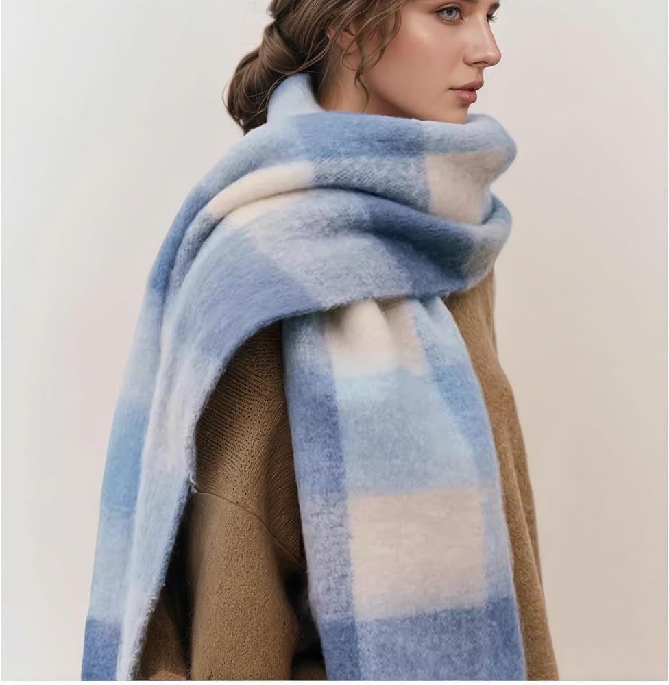 Winter Scarf for women Warm Shawl Fringed Blanket Cold Weather Scarf Soft Warm scarves | Amazon (US)