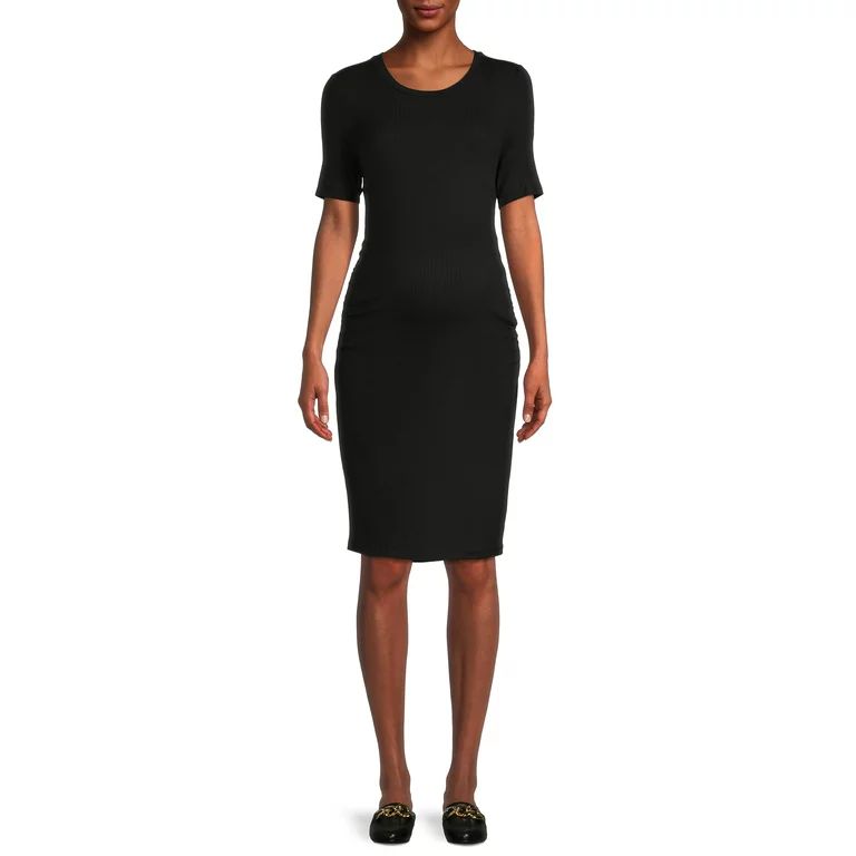 Time and Tru Women’s Maternity Ruched Dress | Walmart (US)