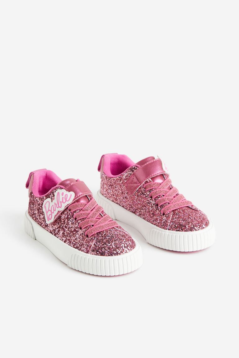 Glittery Sneakers - Pink/Barbie - Kids | H&M US | H&M (US + CA)