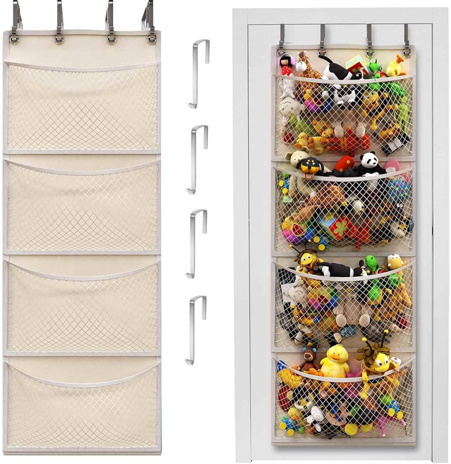 Honeyera Original Over Door Organizer for Stuffies, Breathable Hanging Storage Pockets for Baby A... | Amazon (US)