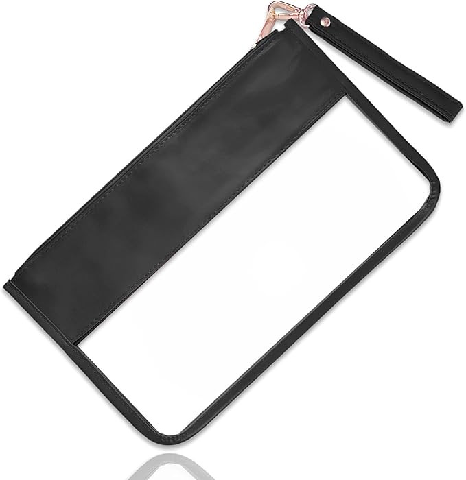 Clear Makeup Bag, Snack Bags Clear Zipper Pouch for Travel Cosmetic Bag for Women PVC Cute Toilet... | Amazon (US)