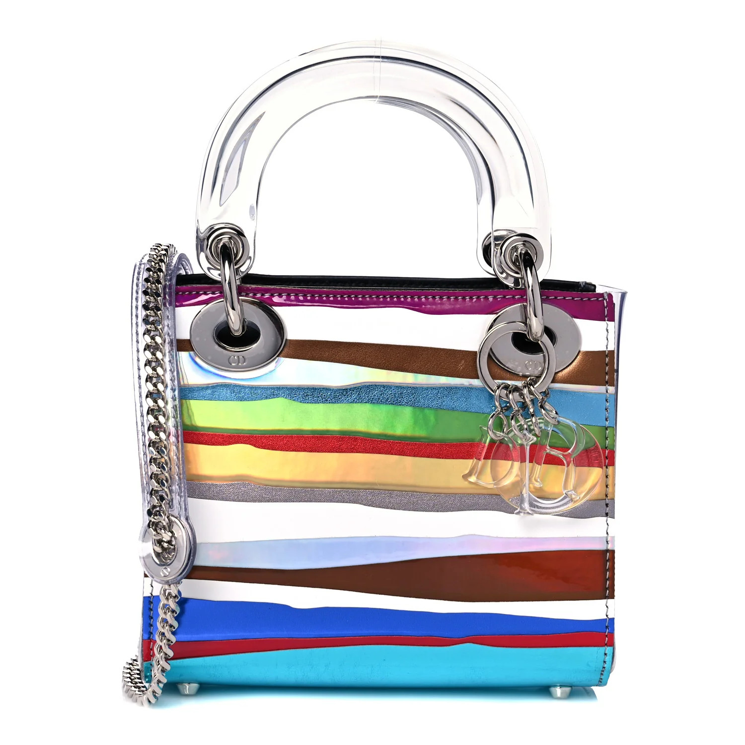 CHRISTIAN DIOR X WANG GUANGLE Technical Fabric Acrylic PVC Mini Lady Dior Multicolor | FASHIONPHILE (US)