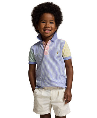 Boys' 2-7 Striped Oxford Mesh Polo Shirt | Macy's